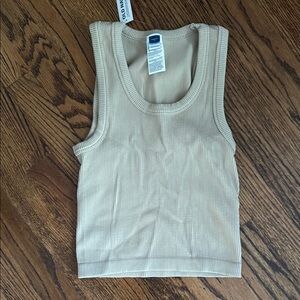 Old Navy Tan Ribbed Sleeveless Tank